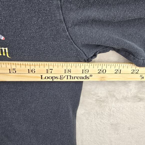 Palm Springs Air Museum Shirt Mens Medium Black Vintage Skull Grunge - Picture 7 of 8